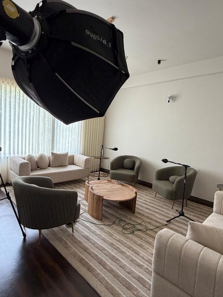 The Conscious Studio podcast setup